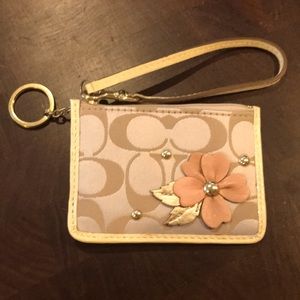 Coach Small Floral Wristlet